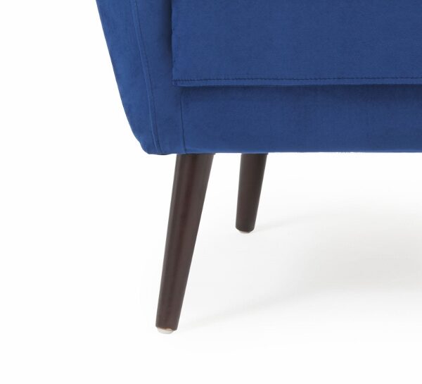 accent chair blue velvet