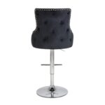 Ellie Brushed Velvet Black Bar Stool - Image 5