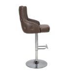 Ellie Leather Effect Brown Bar Stool - Image 3