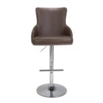 Ellie Leather Effect Brown Bar Stool - Image 4