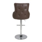 Ellie Leather Effect Brown Bar Stool - Image 5