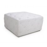 Millie Medium Square Light Grey Pouffe