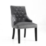Mia Brushed Velvet Grey Accent Chair