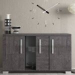 MYSTIC Grey Birch Italian 3 Door Sideboard