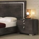 MYSTIC Grey Birch Italian 2 Drawer Bedside Cabinet