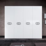 ROSALIE White High Gloss 4 Door Wardrobe