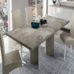 PAIGE Stone Effect Italian 180-225cm Extending Dining Table