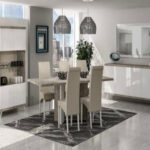 PAIGE Stone Effect Italian 160cm Fixed Dining Table