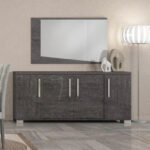 MYSTIC Grey Birch Italian 4 Door Sideboard