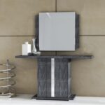 LUXOR  Grey Console Table with Mirror