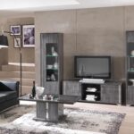 LUXOR Grey One Door Display Cabinet