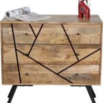 GEETIKA  3 Drawer Chest - Iron Base