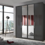 DFG BERN Hinged-door wardrobes (Wooden doors in carcase colour and mirrored doors))