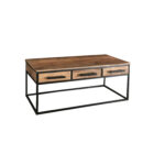 SAIRA 3 Drawer Coffee Table - Sawn Finish