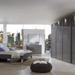 DFG TOKIO Bedside Cabinets, 2 drawers, W 40 cm, H 42 cm(Sliding feet in black)