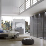 DFG TOKIO Bedside Cabinets, 2 drawers, W 40 cm, H 42 cm(Sliding feet in black)