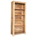JEEVIKA Chest 5 Drawer Large Bookcase  - Light Finish