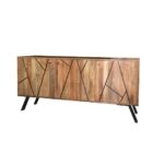 GEETIKA  3 Door Sideboard - Iron Base