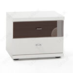 DFG MIRO  Bedside cabinets, 2 drawers, height 41 cm(Sliding feet in black)