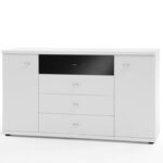 DFG MIRO Chest of Drawers, with 8 Drawers,Combination dresser with 4 large drawers 86 cm Height (incl. sliding feets)