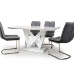 PEARL Dining Sets – Marble Effect Medium & 4 Triton Linen Effect