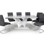 PEARL Dining Sets – Marble Effect Large & 6 Callisto Leather Effect