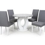 Jupiter Round Dining Set with 4 Chairs
