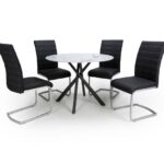 CRYSTAL  - White Round & 4 Callisto Leather Effect