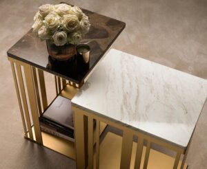 DFG ANGELINA Lamp/end Table with marble top
