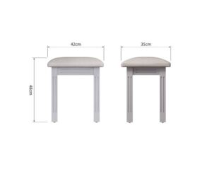 BRIELLA  Stool - Grey - Image 4