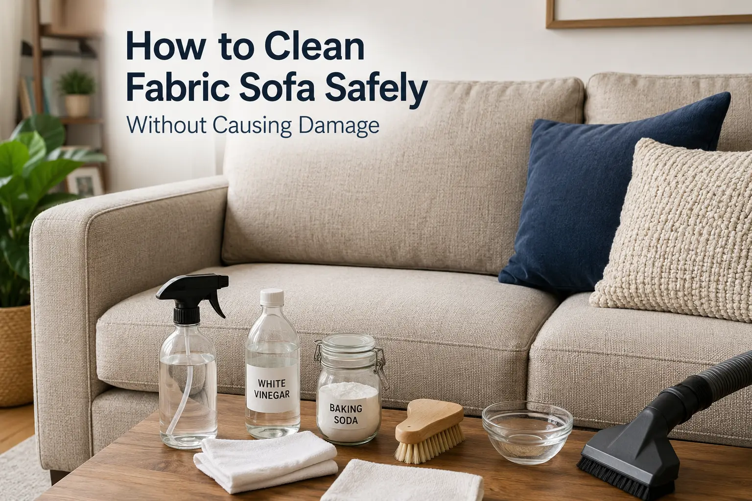 how to clean fabric sofa