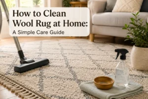 how to clean wool rug at home