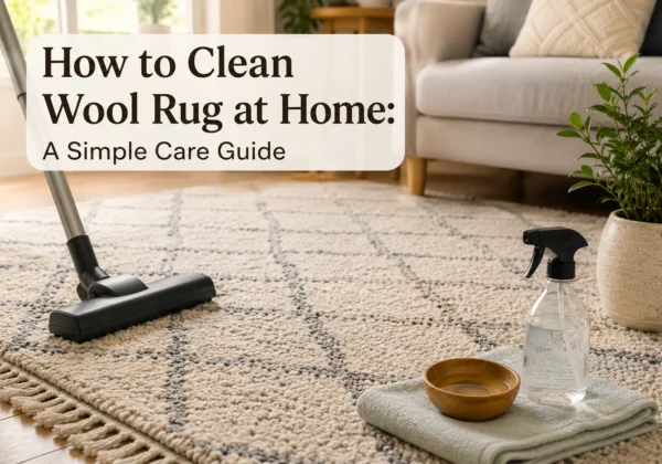 how to clean wool rug at home