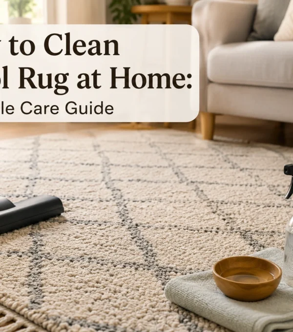 how to clean wool rug at home