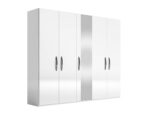 Nova White Gloss Italian Wardrobe - Image 3