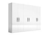 Nova White Gloss Italian Wardrobe - Image 2