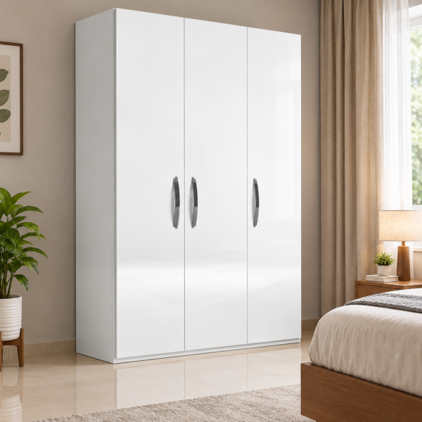 Nova White Gloss Italian Wardrobe