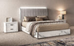 Nova White Upholstered Bed