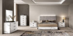 Nova White Upholstered Bed - Image 2