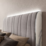 Nova White Upholstered Bed - Image 3