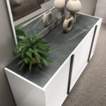 Stella Wide Dresser - 6 Drawer - White Marble Top