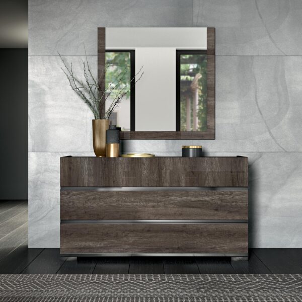 Romola Vintage Oak Wall Mirror