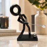 Gunmetal Golfer Sculpture