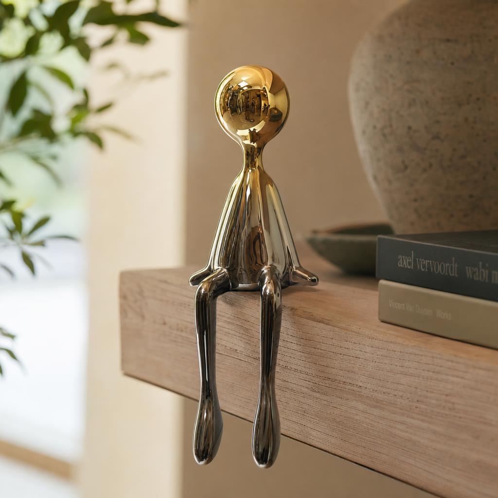 RNG 1572 Modern Seated Figure Sculpture - Image 1