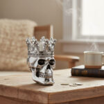 7-Inch Crowned Skull Sculpture