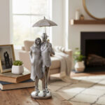18-Inch Couple Under an Umbrella Sculpture