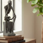 15-Inch Hear No Evil Skeleton Sculpture