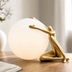 Abstract Kneeling Figurine Lamp