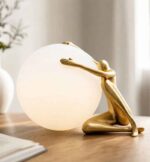 Abstract Kneeling Figurine Lamp