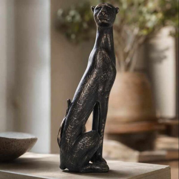 Sitting Panther Sculpture